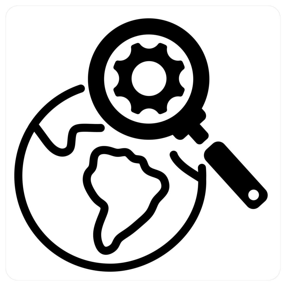 search engine icon concept in black vector