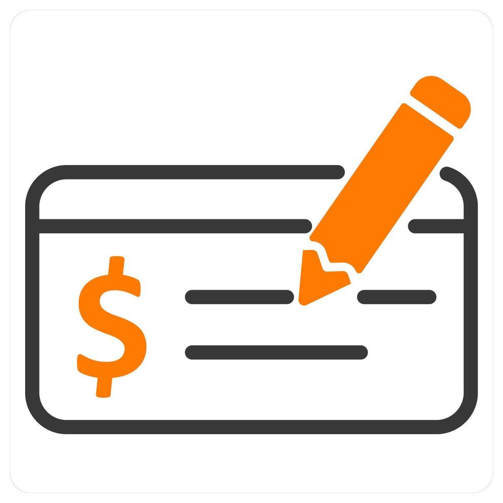payment check and verify in orange duo line vector