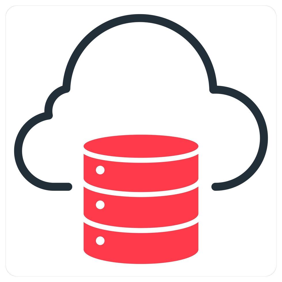 storage icon concept in red vector