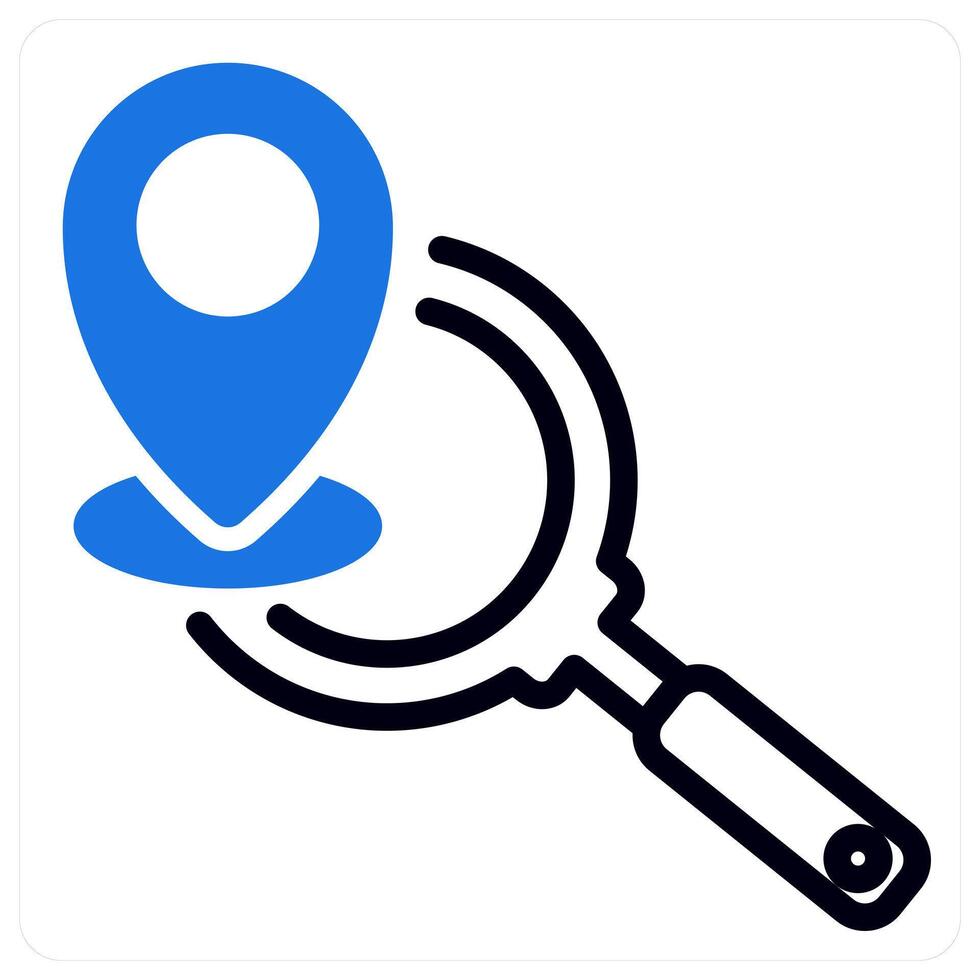 local seo icon concept in blue vector