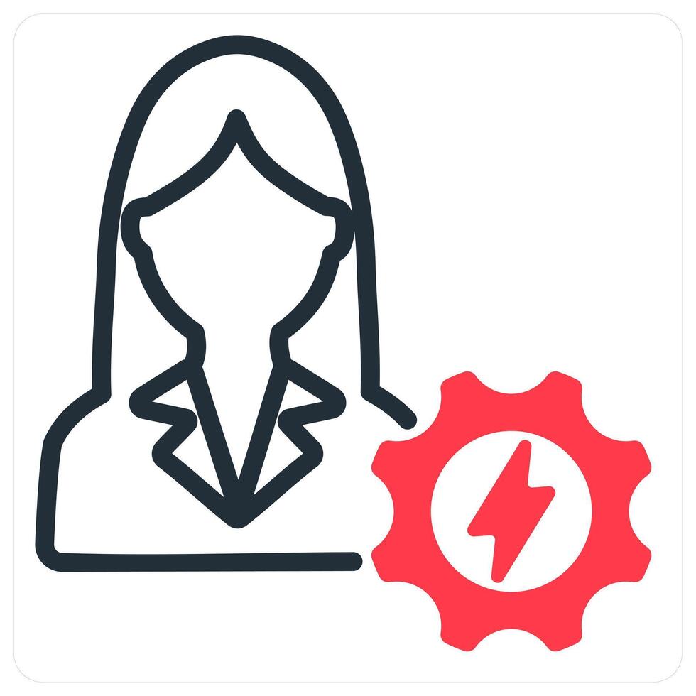 efficient person and smart management vector