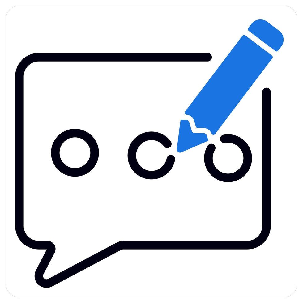 blog icon concept in blue vector