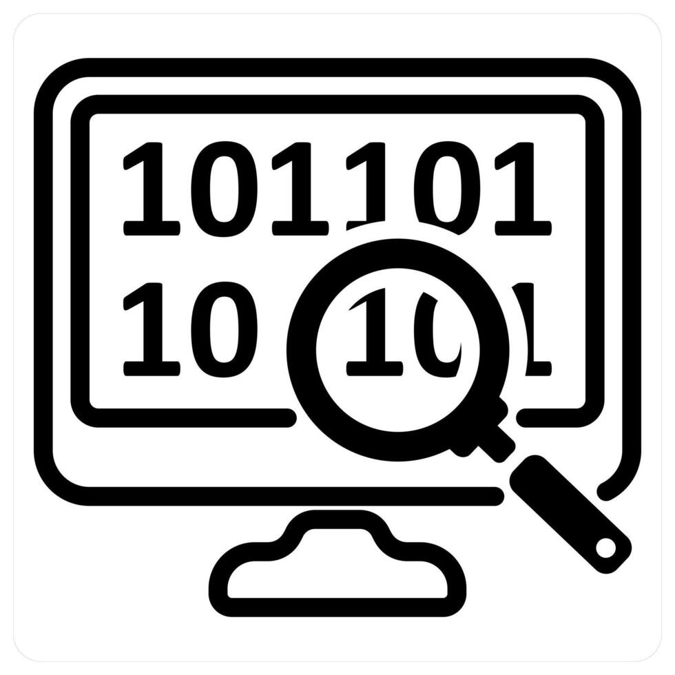 data search icon concept in black vector