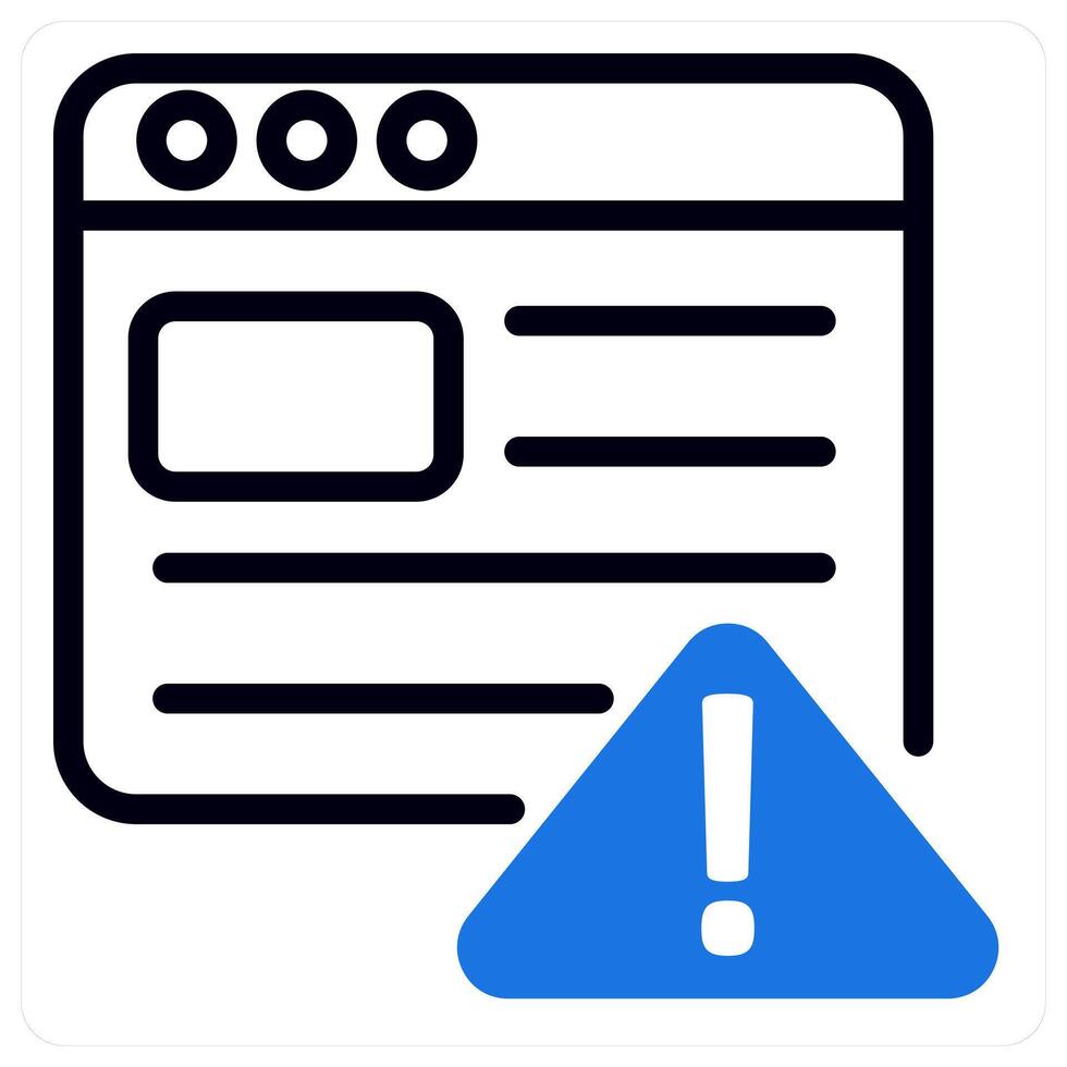seo warning icon concept in blue vector