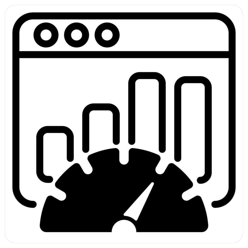seo ranking icon concept in black vector