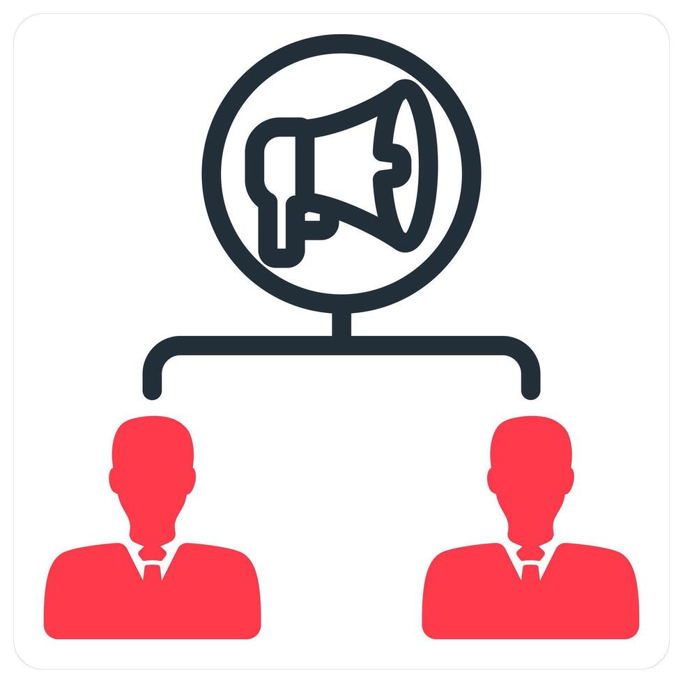 viral marketing icon concept in red vector