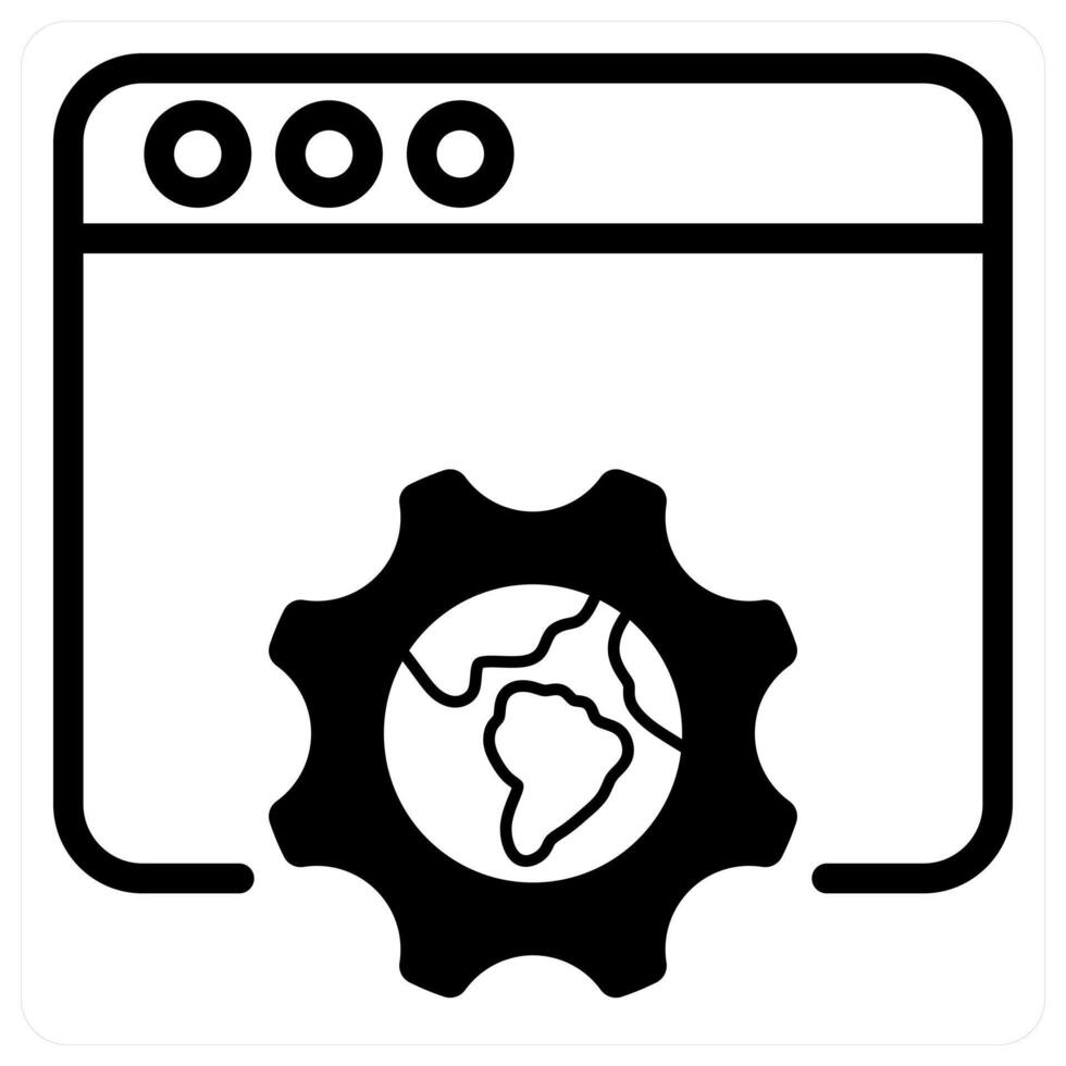 browser settings icon concept in black vector