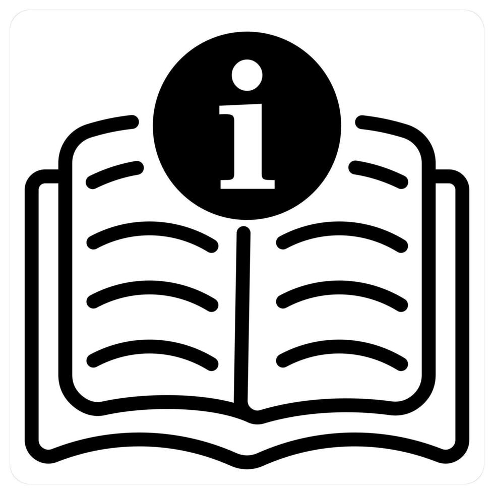 manual and guide in black duo line vector
