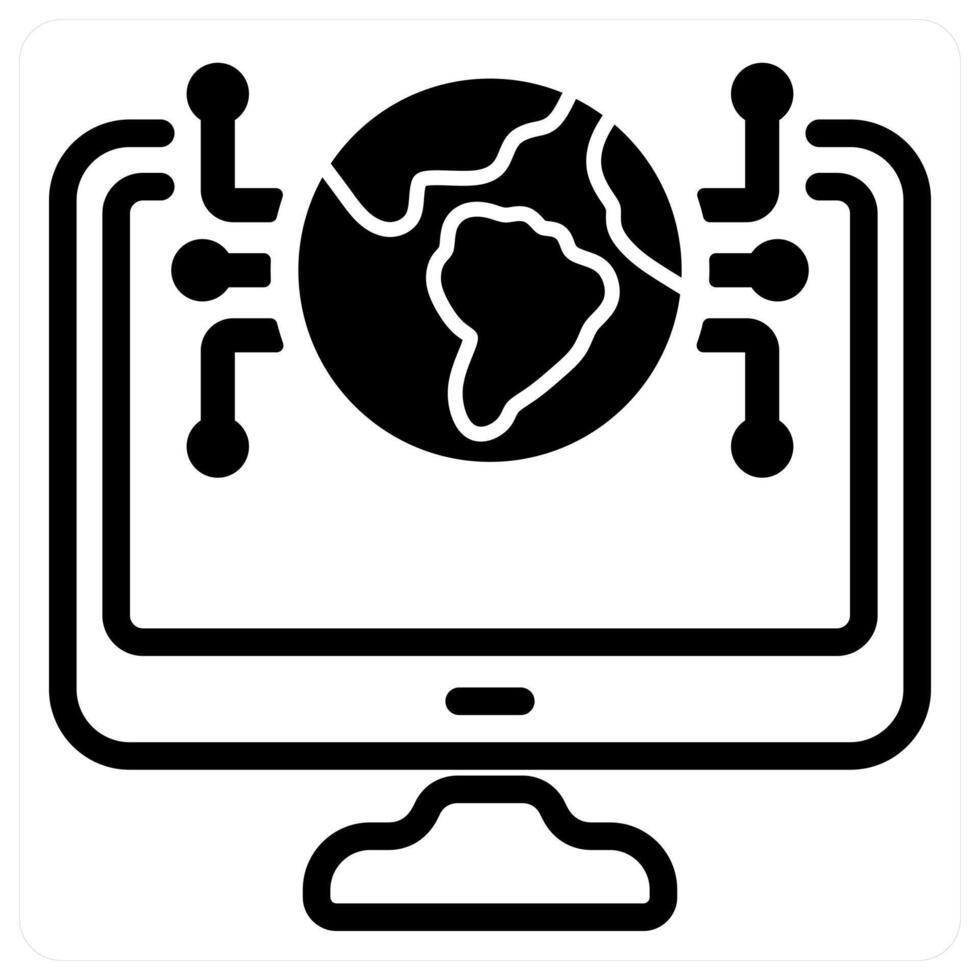 internet connectivity icon concept in black vector