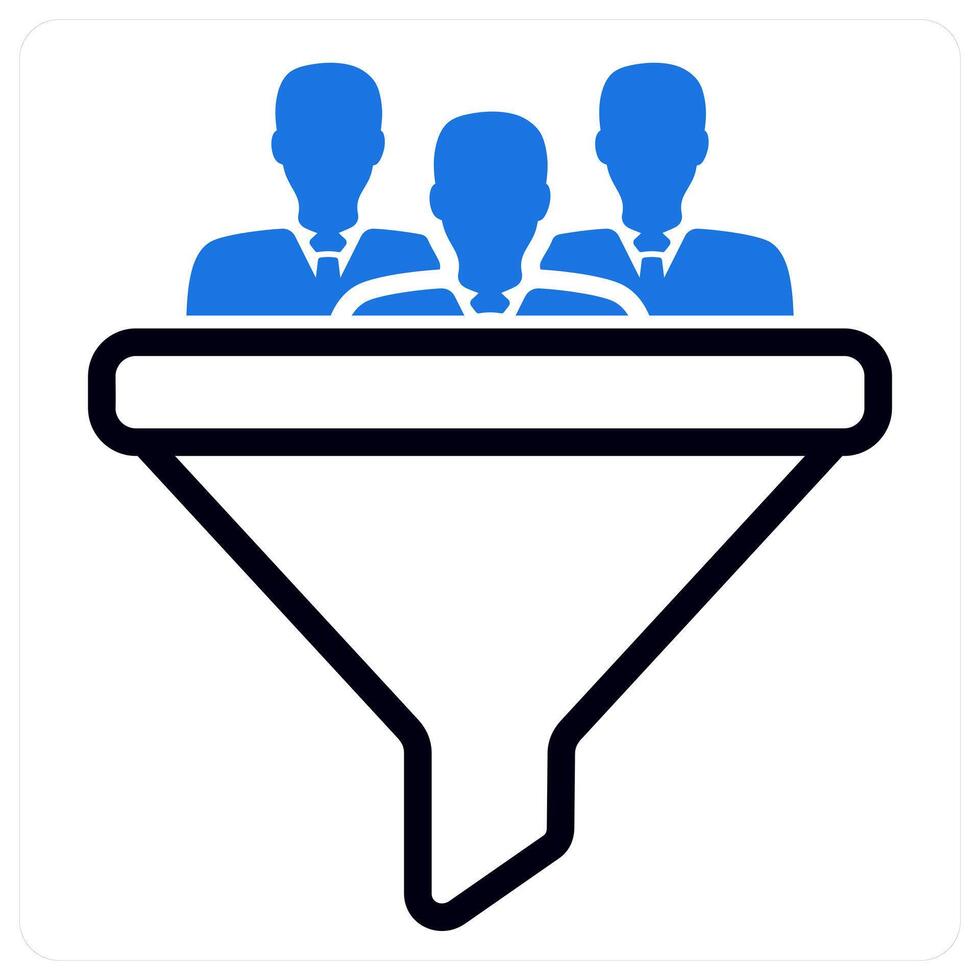 conversion rate icon concept in blue vector