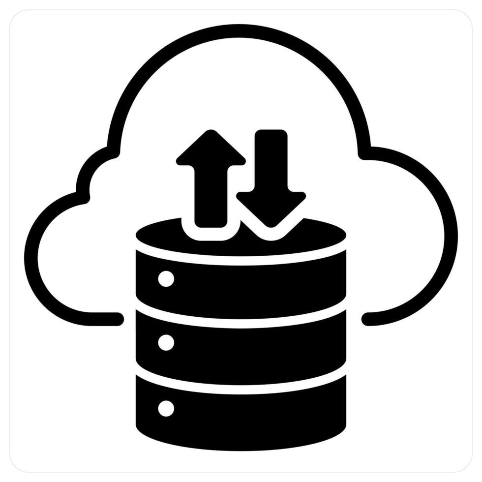 cloud storage icon concept in black vector