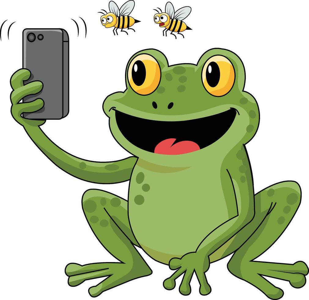 Frog Taking Selfie vector