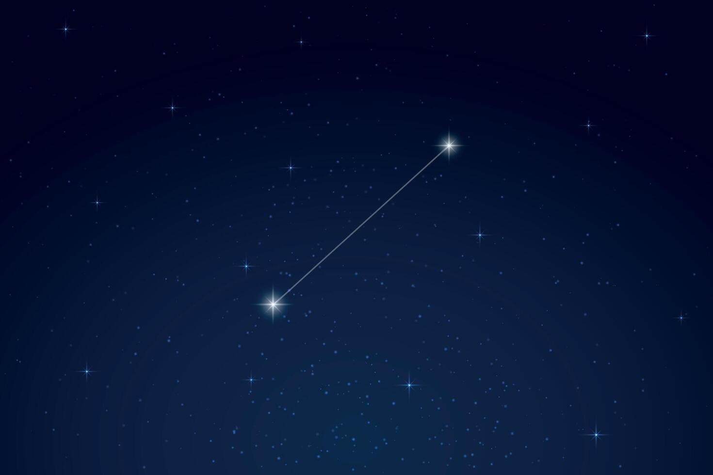 Canis Minor Constellation with Star Names in Night Sky vector