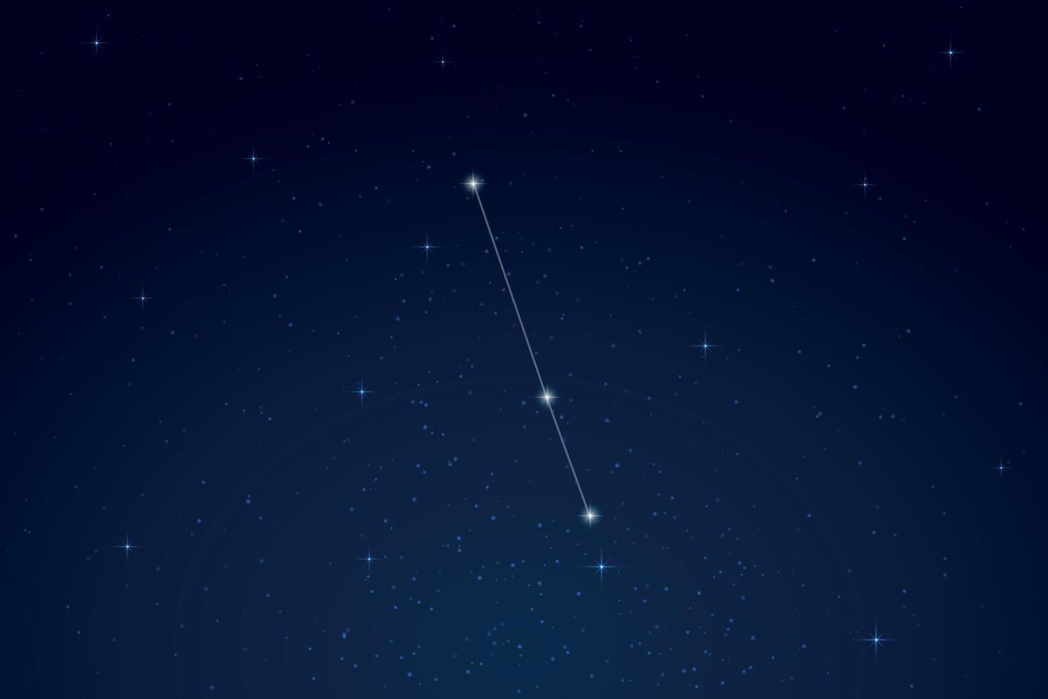 Pyxis Constellation with Star Names in Night Sky vector