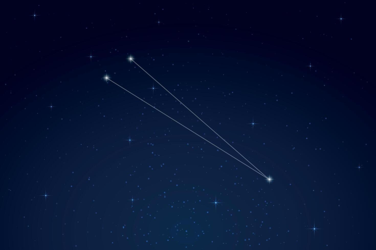 Circinus Constellation with Star Names in Night Sky vector