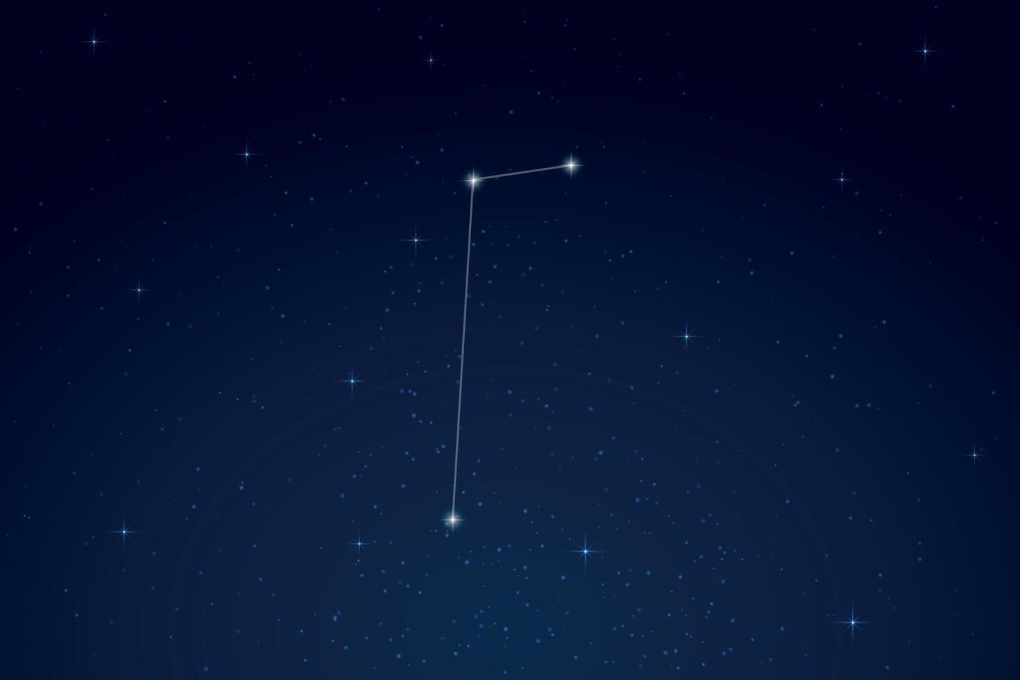 Equuleus Constellation with Star Names in Night Sky vector