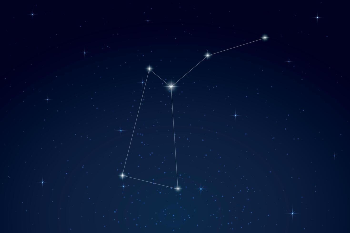 Musca Constellation with Star Names in Night Sky vector