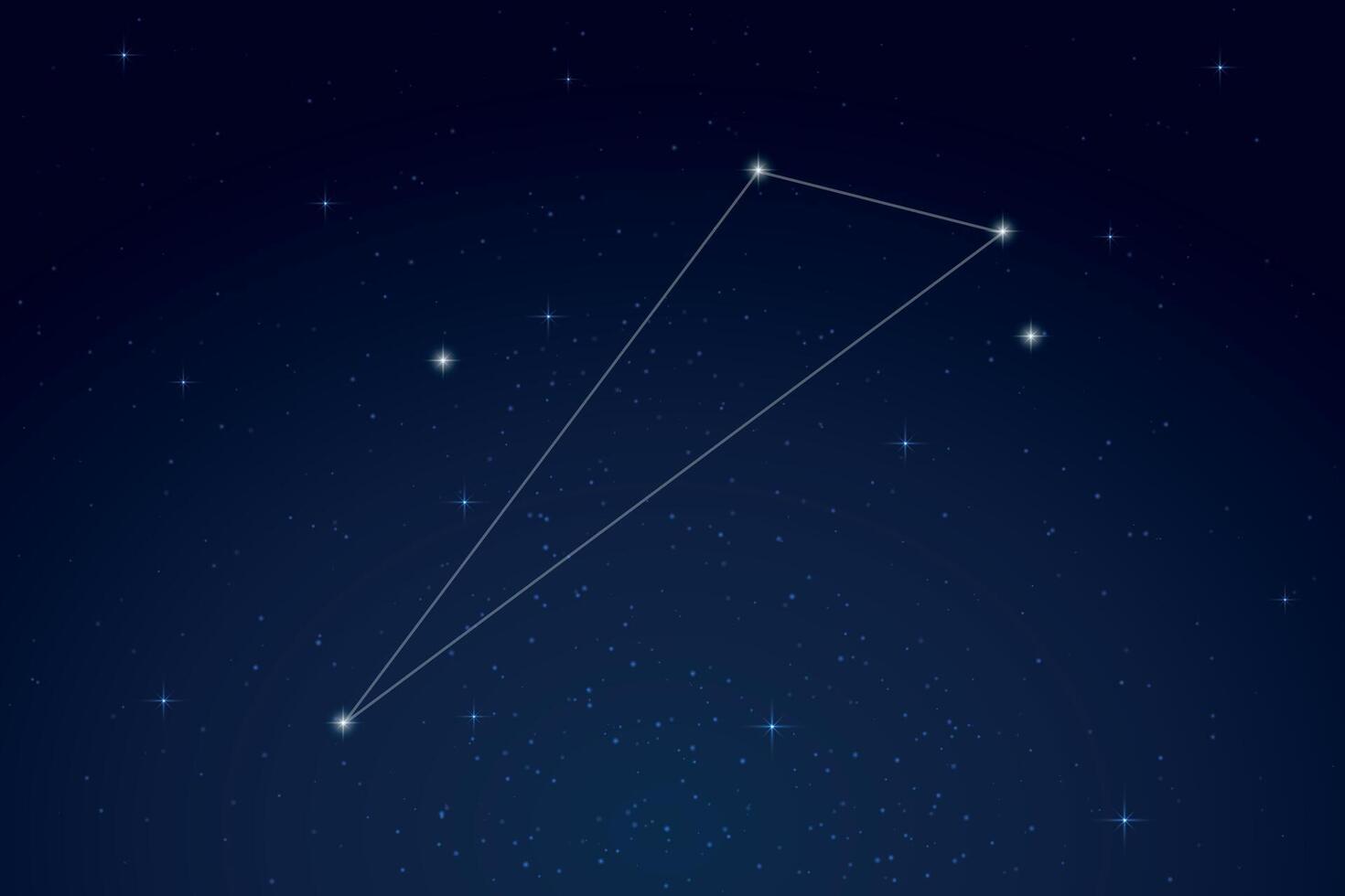 Octans Constellation with Star Names in Night Sky vector