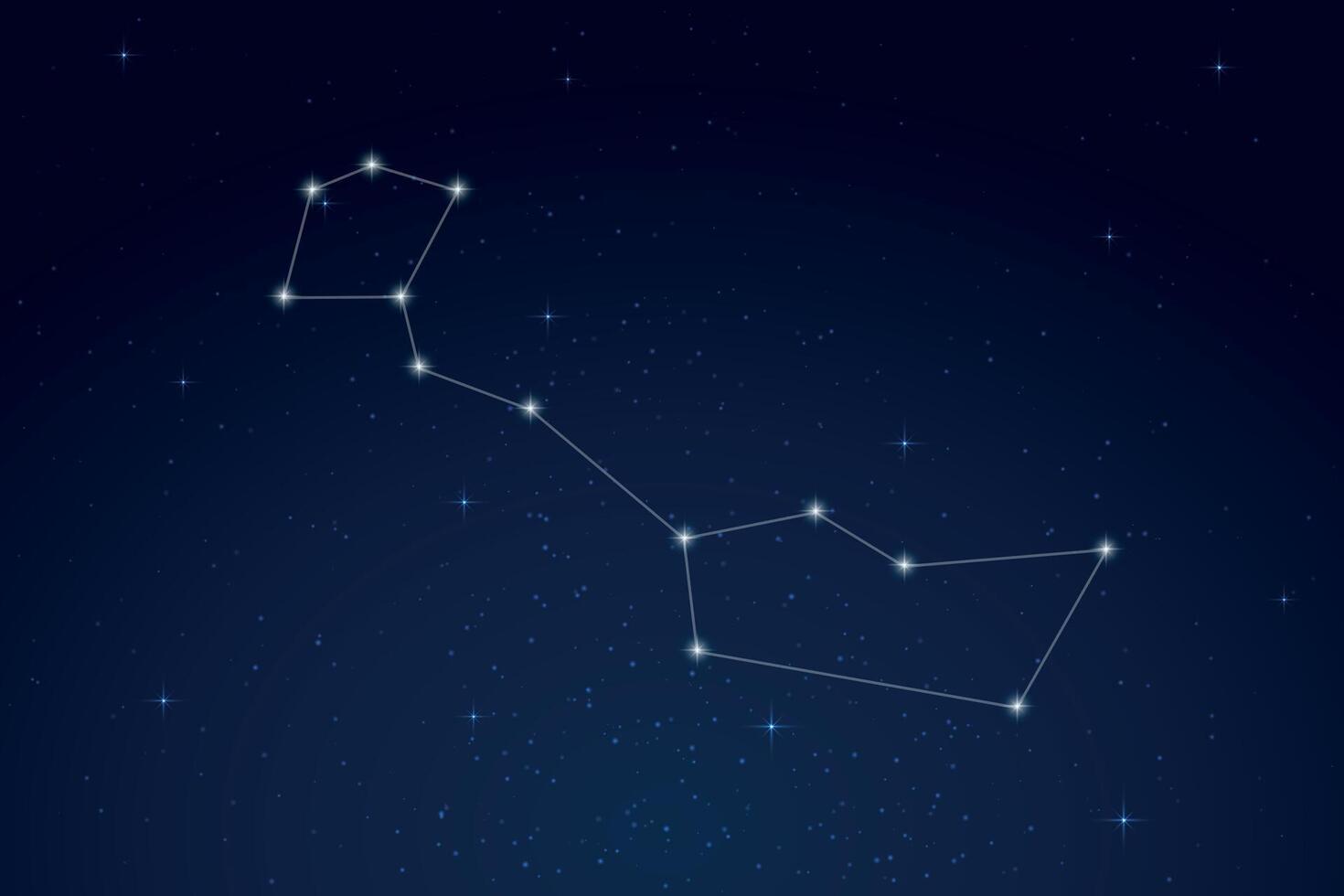 Cetus Constellation with Star Names in Night Sky vector