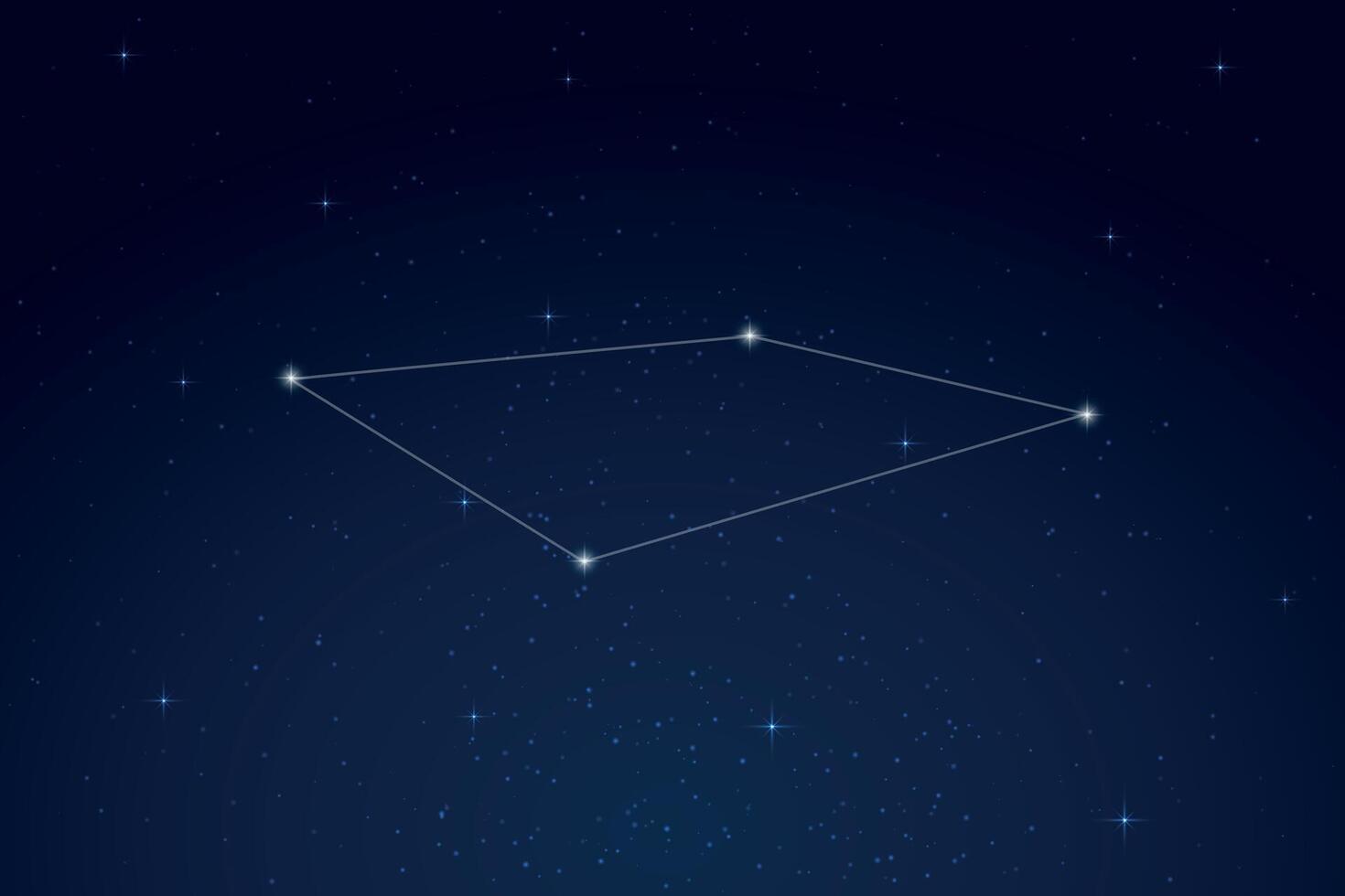 Fornax Constellation with Star Names in Night Sky vector