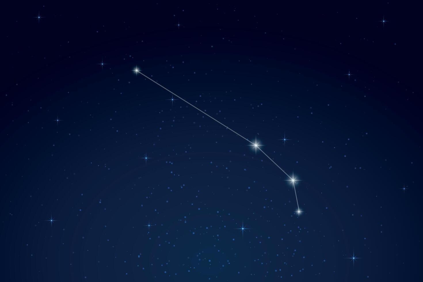 Aries Constellation with Star Names in Night Sky vector