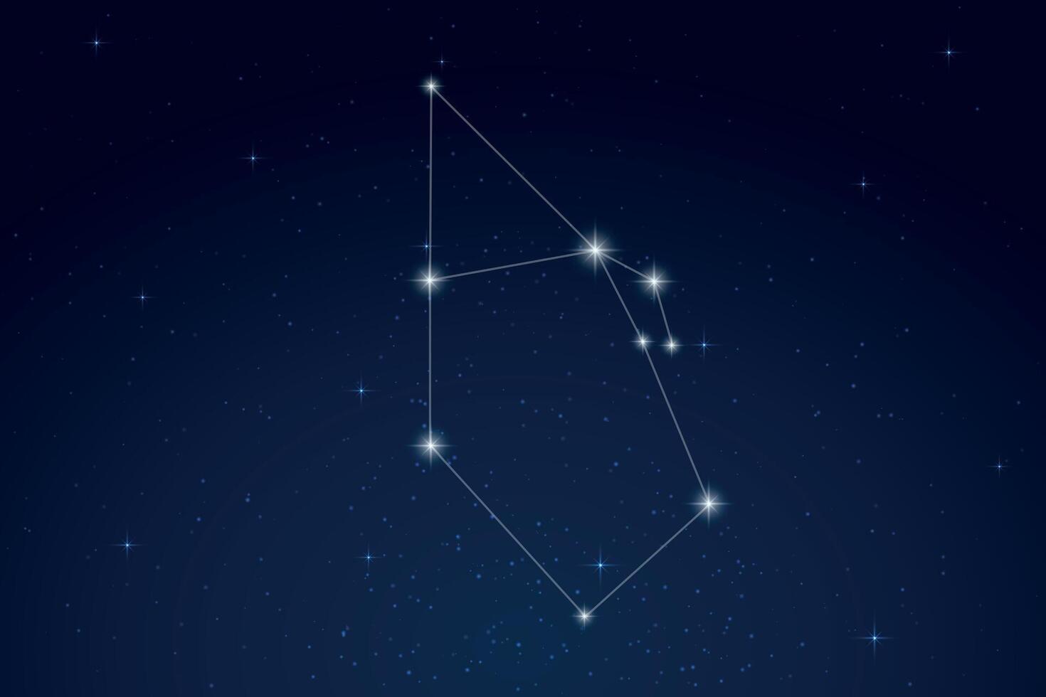 Auriga Constellation with Star Names in Night Sky vector