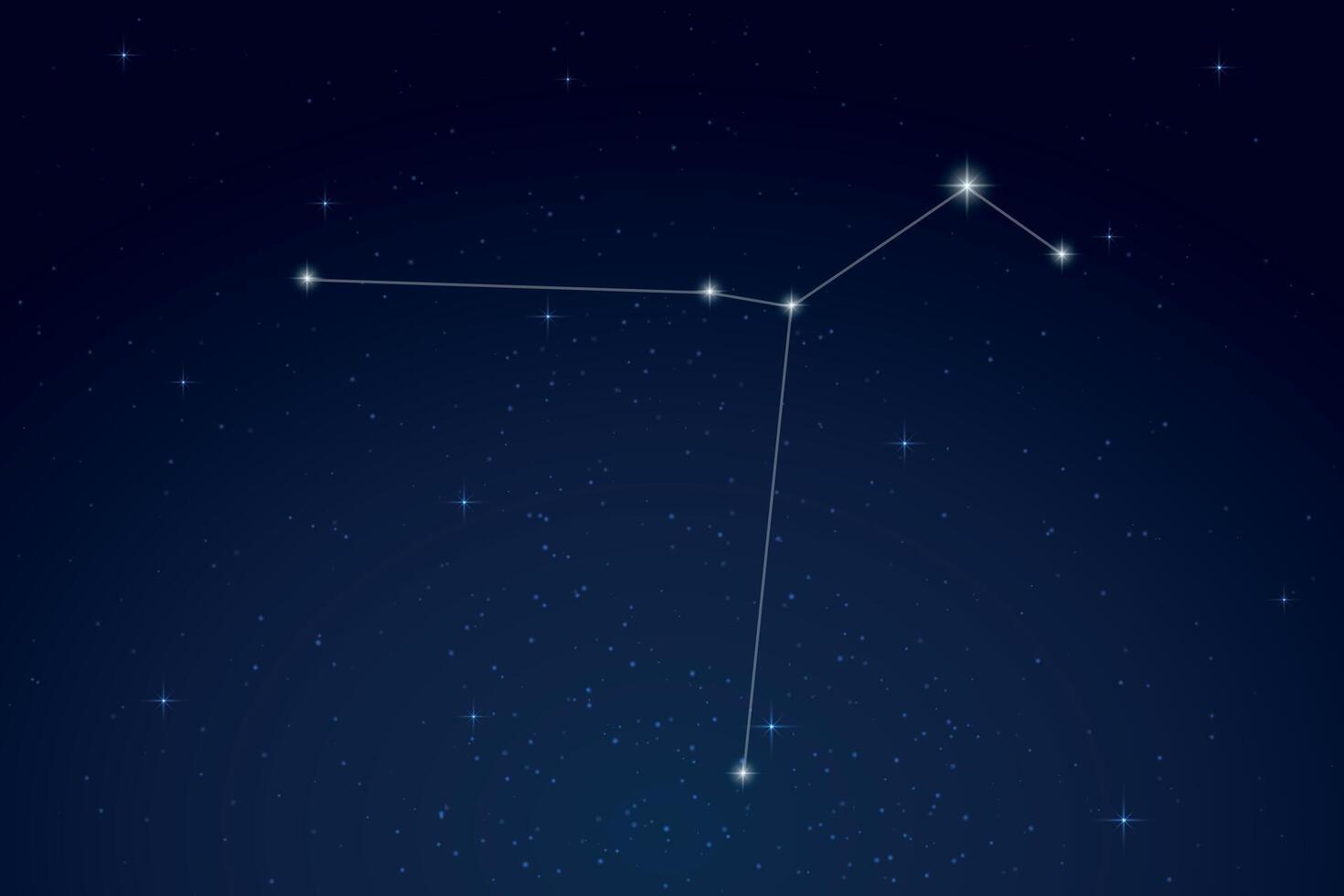 Columba Constellation with Star Names in Night Sky vector