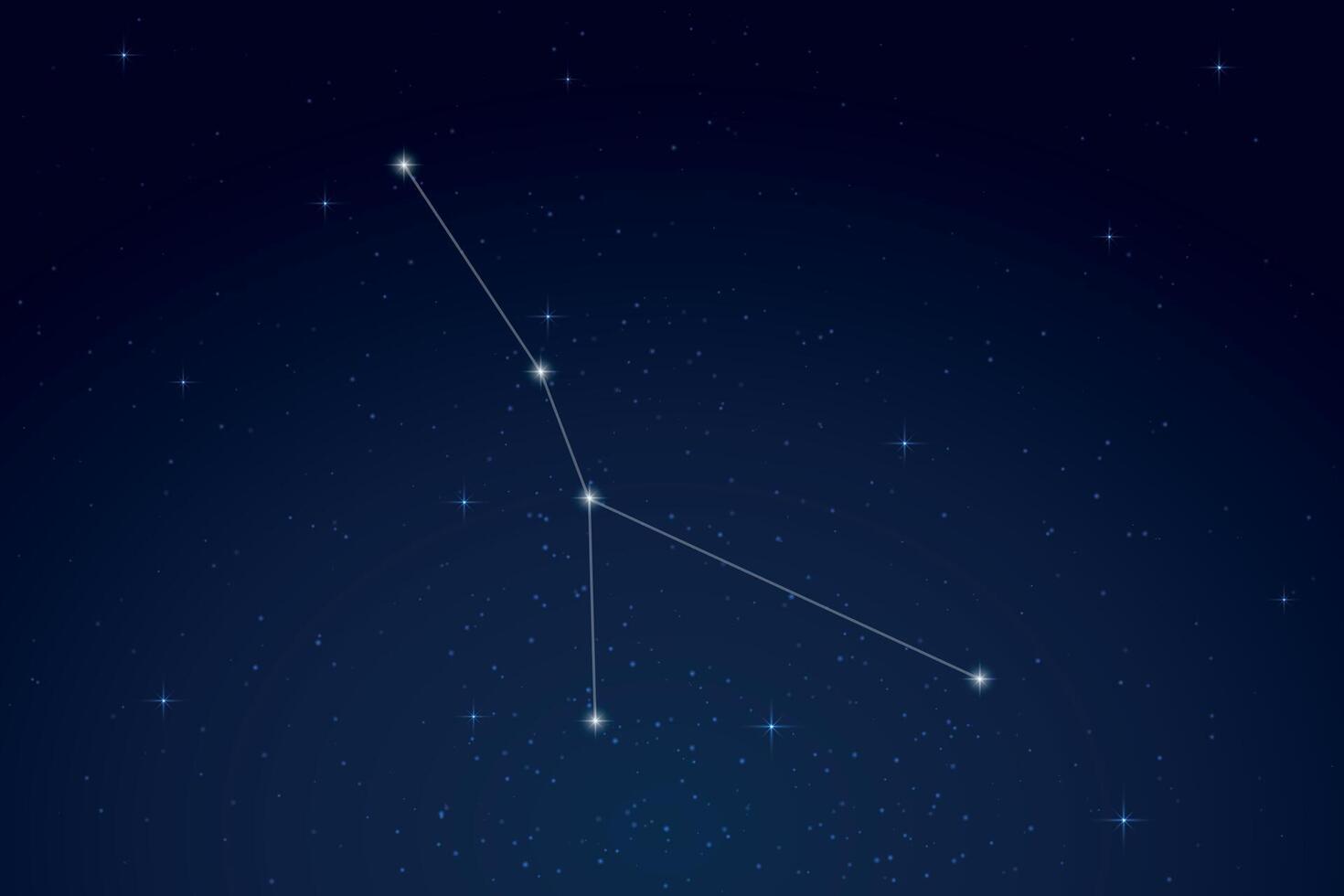 Cancer Constellation with Star Names in Night Sky vector