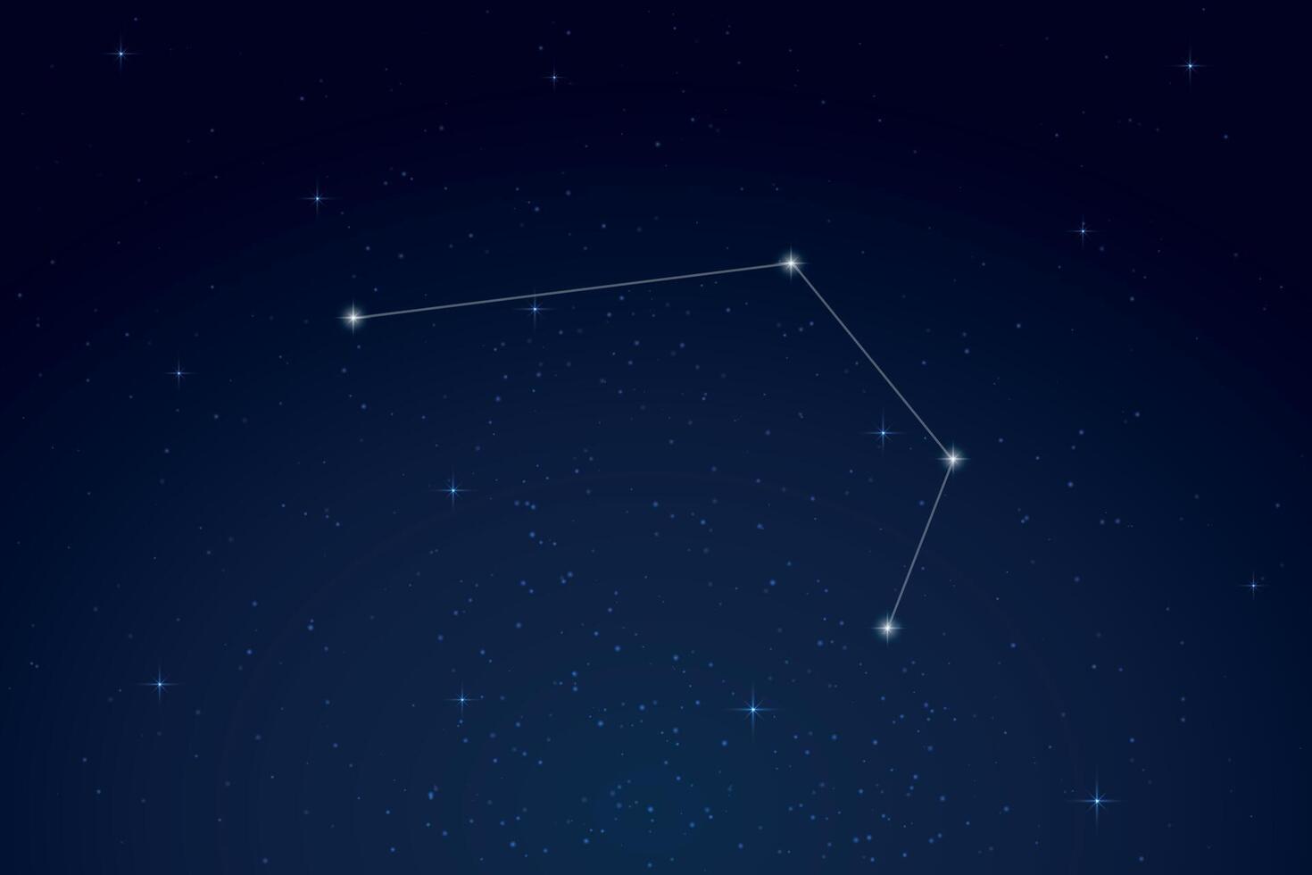 Sculptor Constellation with Star Names in Night Sky vector