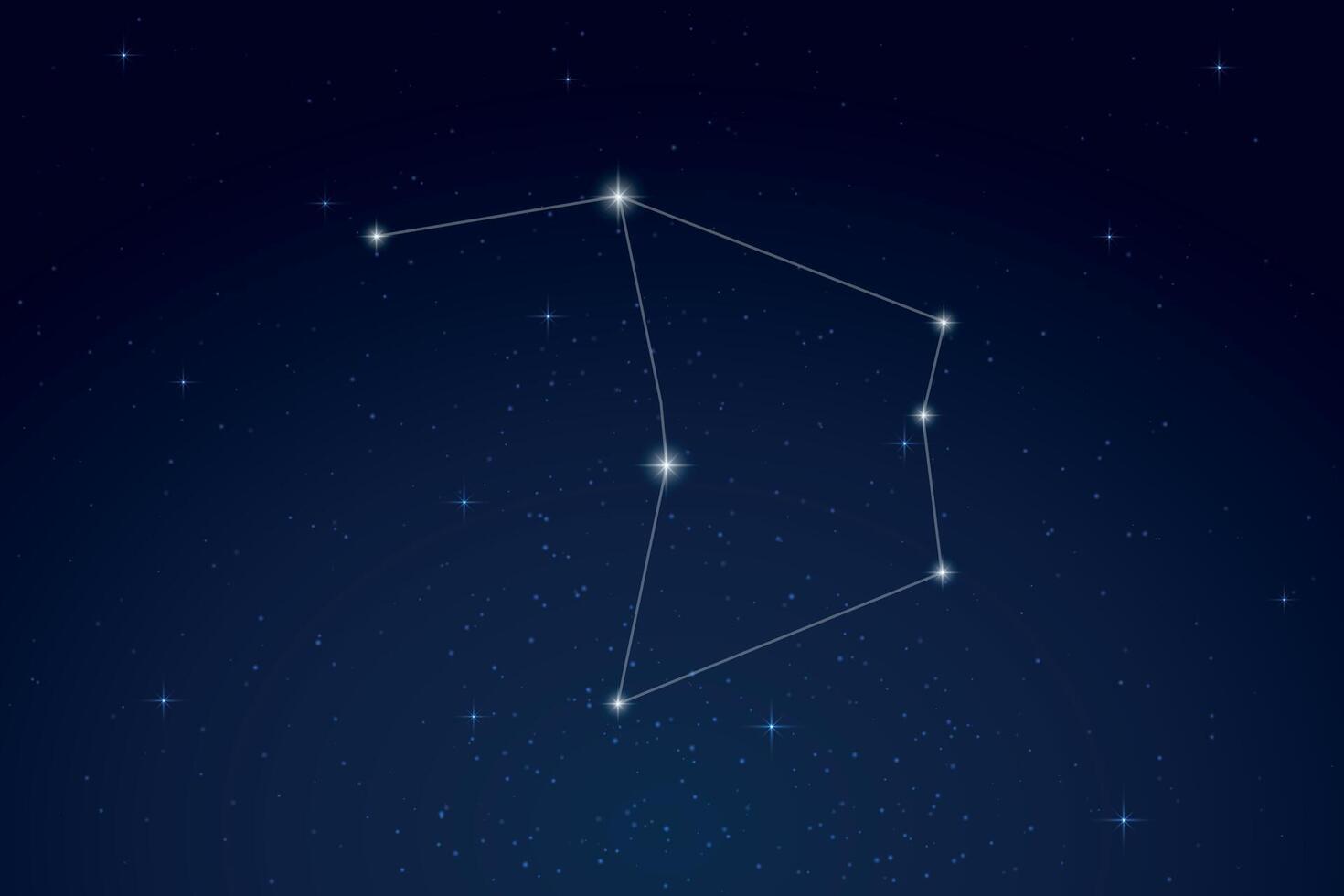 Ara Constellation with Star Names in Night Sky vector