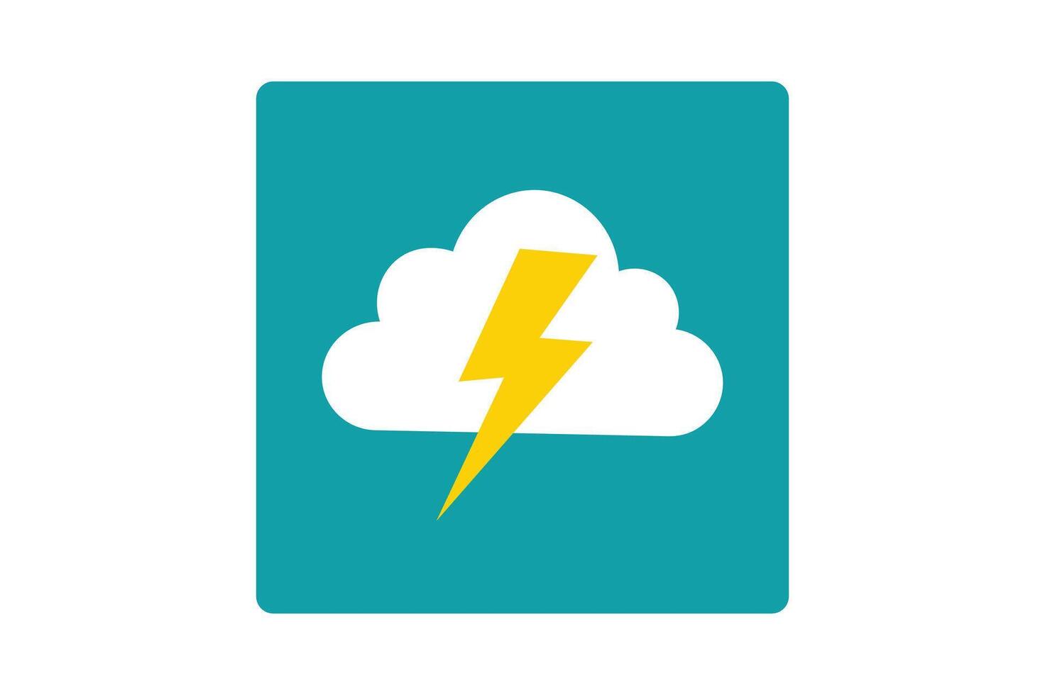 Minimalist Thunderstorm Icon, cloud thunder weather icon, thunderstorm icon, thunder cloud symbol, stormy weather logo vector