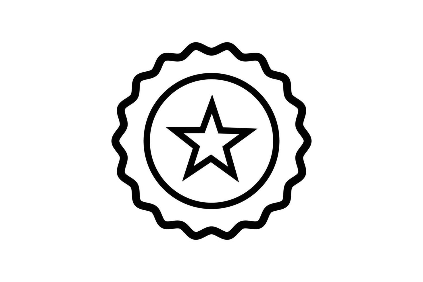 Modern Star Badge Icon, star shape badge, sharp star icon, star award badge, premium label icon vector