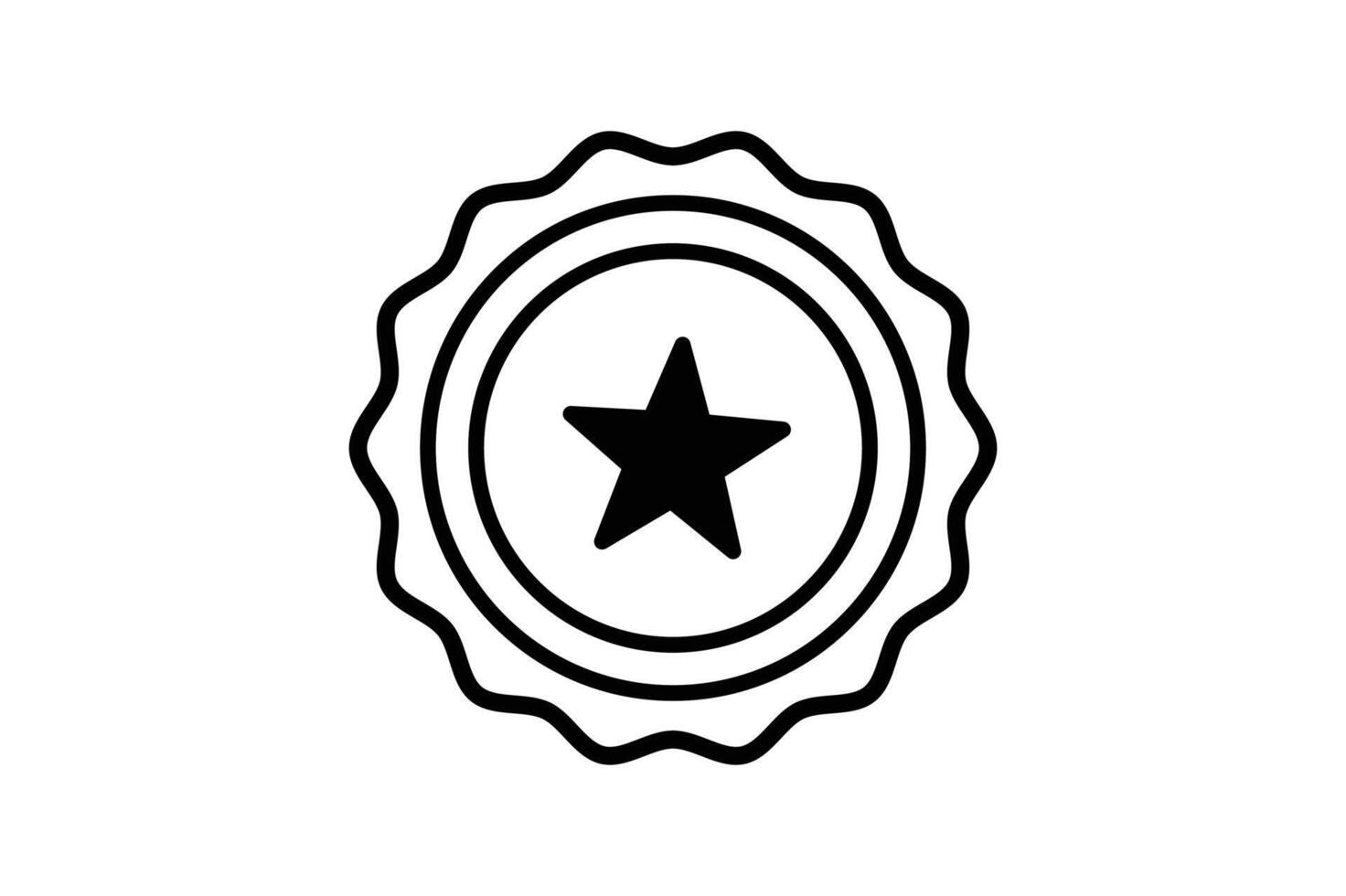 Retro Star Badge Icon, star shape badge, sharp star icon, star award badge, premium label icon vector