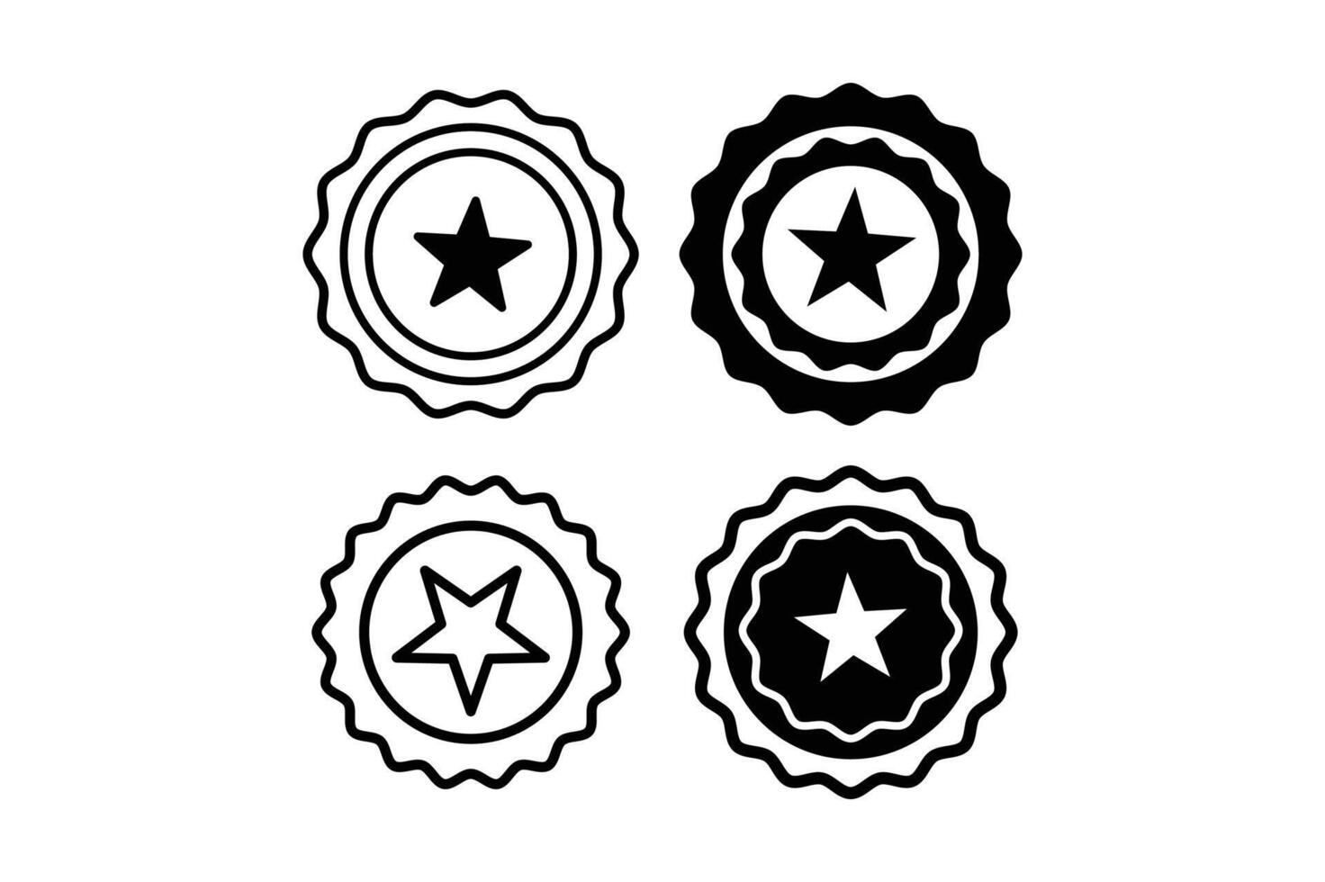 Star Shape Badge Icon Collections, star shape badge, sharp star icon, star award badge, premium label icon vector