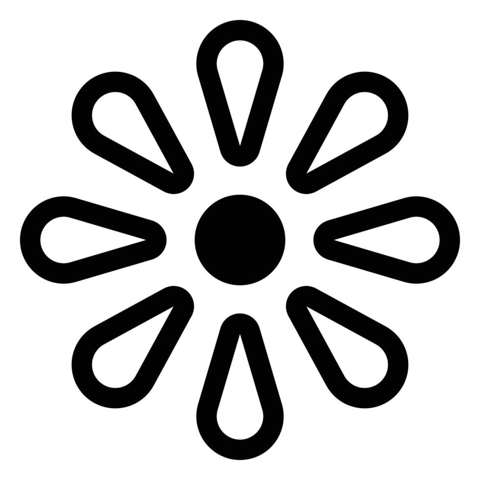 Small Flower Black Design vector