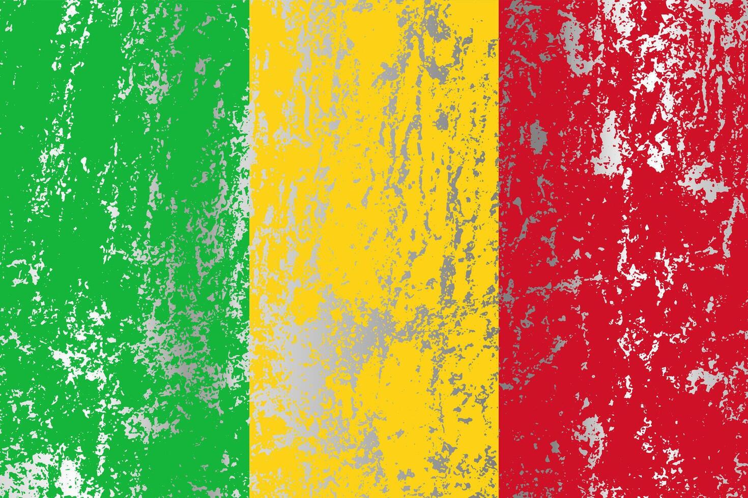 Mali flag with grunge effect. vector