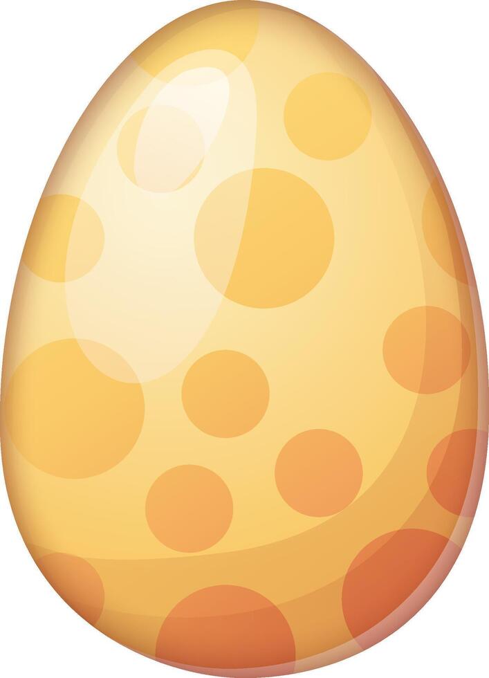 A radiant golden Easter egg with a metallic finish, exuding luxury and festivity. Its high-gloss texture and sophisticated shine make it perfect for premium holiday designs and elegant illustrations. vector