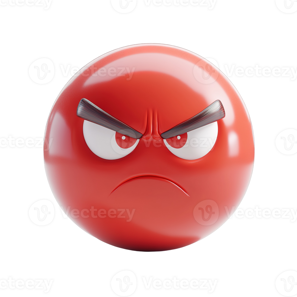A red emoji shows anger with furrowed brows and intense eyes png