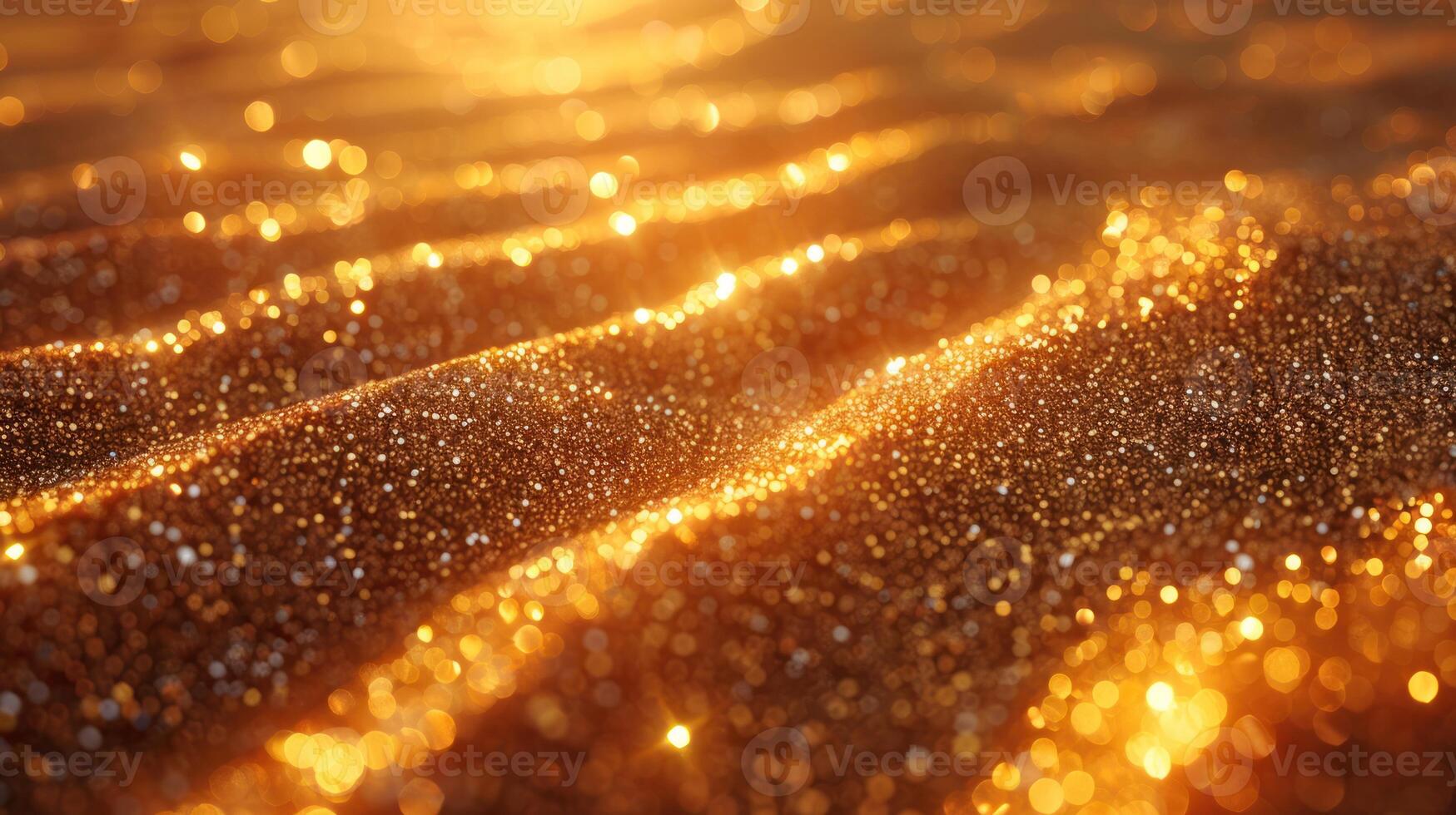Golden glitter texture, abstract background with shimmering golden particles. photo