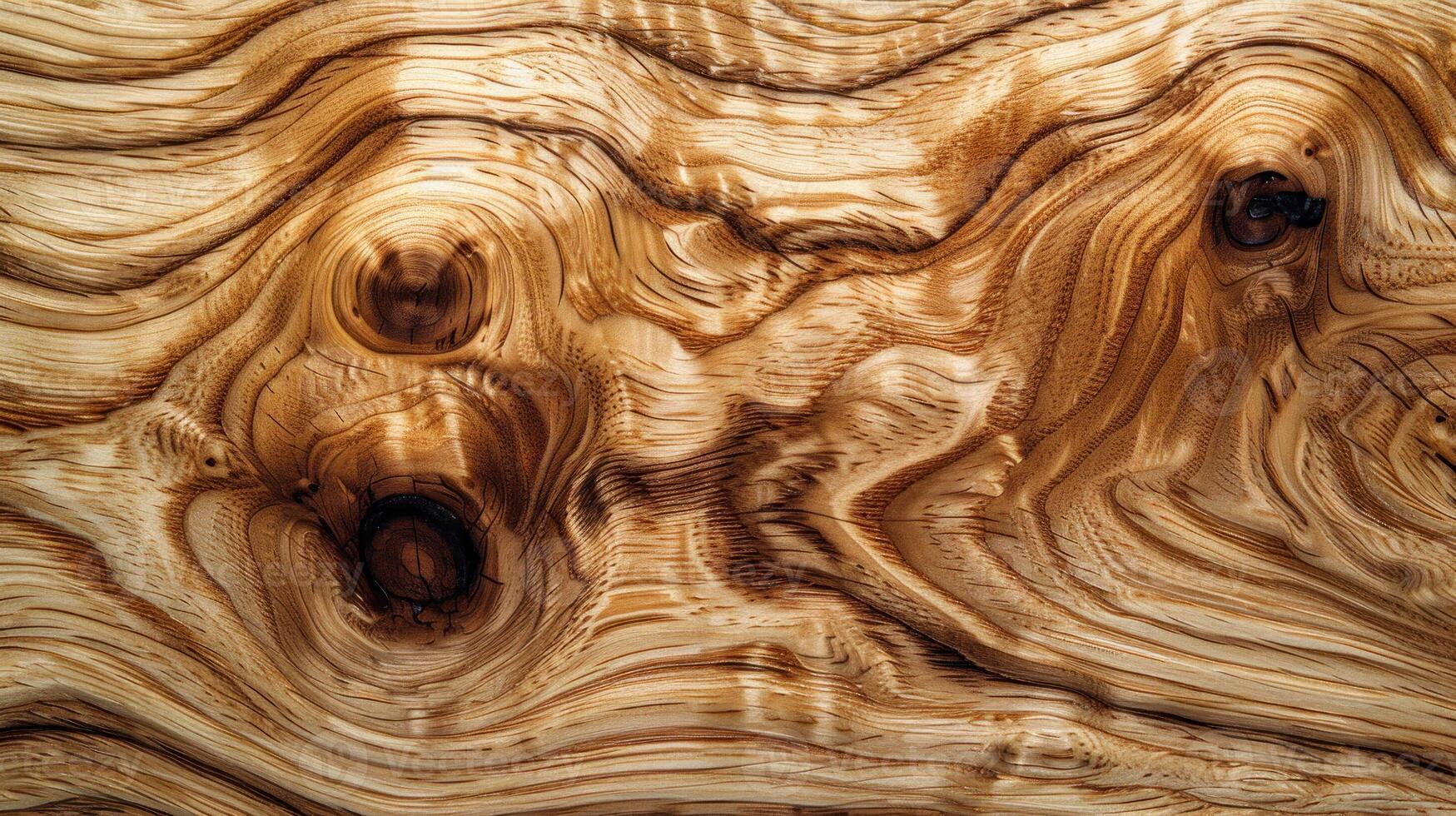 intricate wood grain with swirling patterns and knots. photo