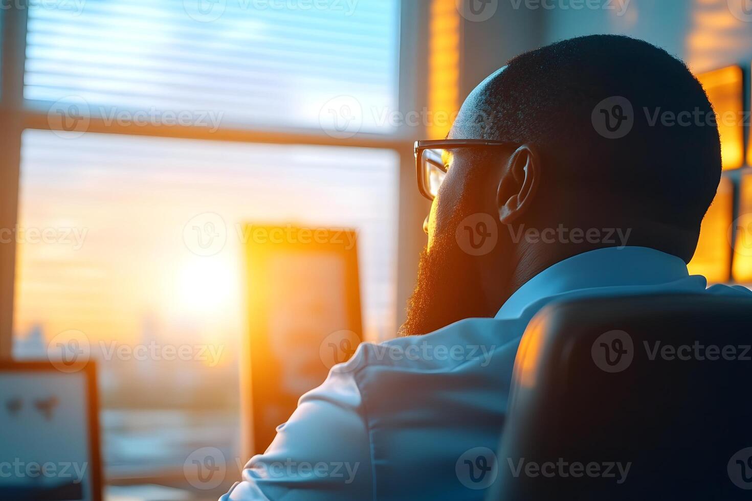 Self made Entrepreneur Reflecting on Their Journey in Cozy Office Setting photo