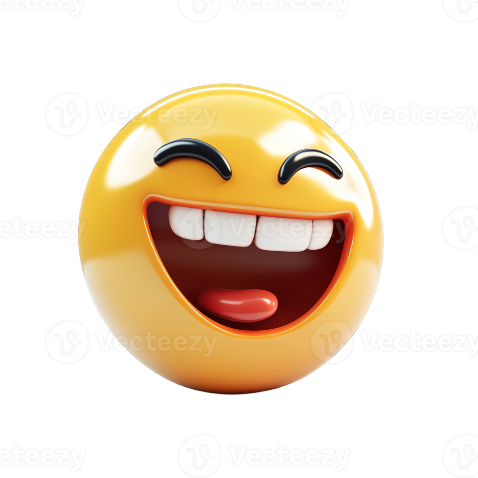 A Smiling Emoji With Open Mouth And Displaying Teeth png