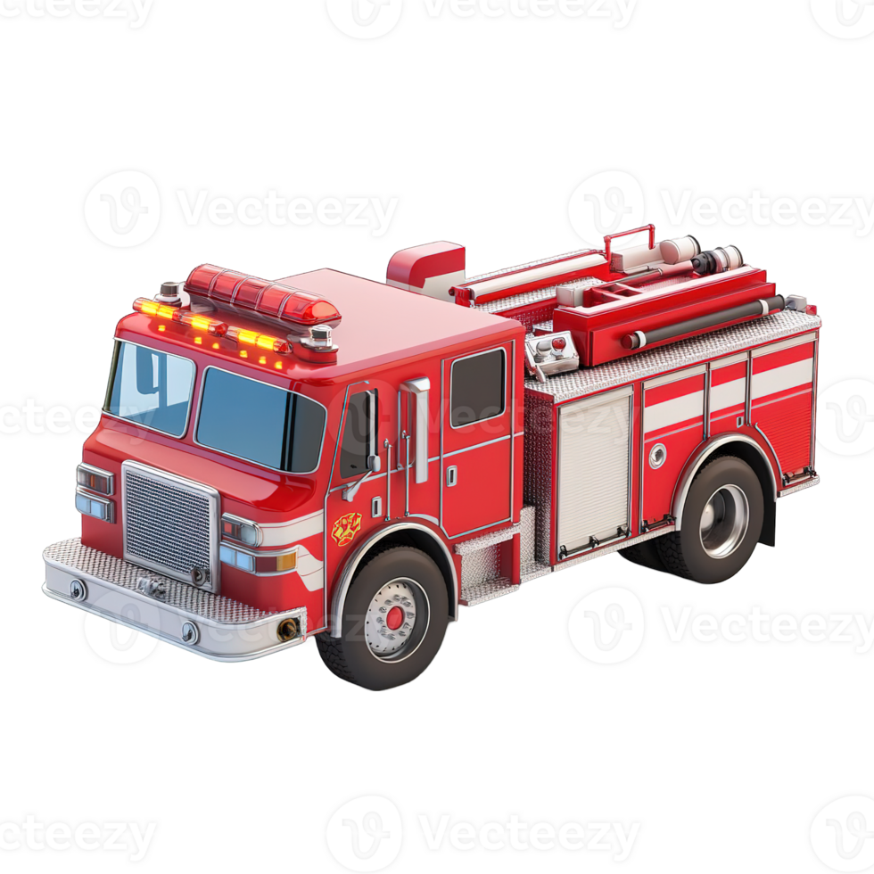 A shiny red fire truck ready to respond to any emergency png