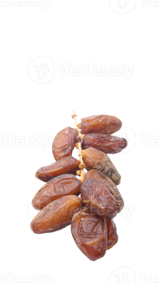 Dried Dates Fruit on Stalk for Iftar Delicious Natural Snack Isolated on Transparent Background png