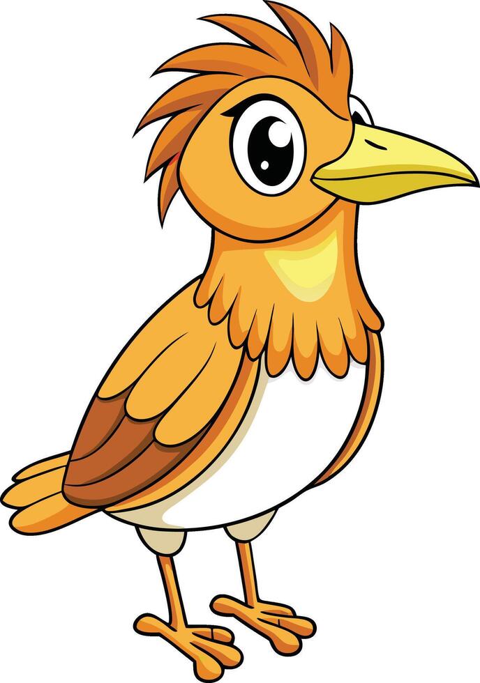 Cute Bird Illustration on White Background vector