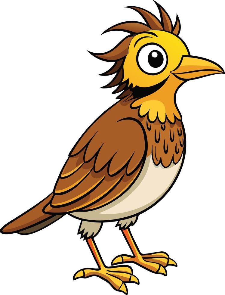Cartoon bird illustration isolated on white. vector