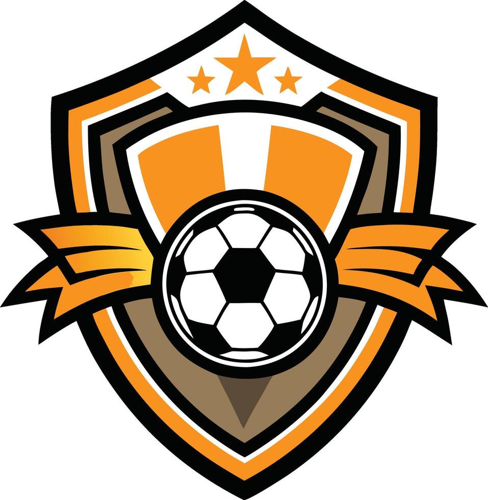 Soccer Logo Emblem with Stars and Ball vector