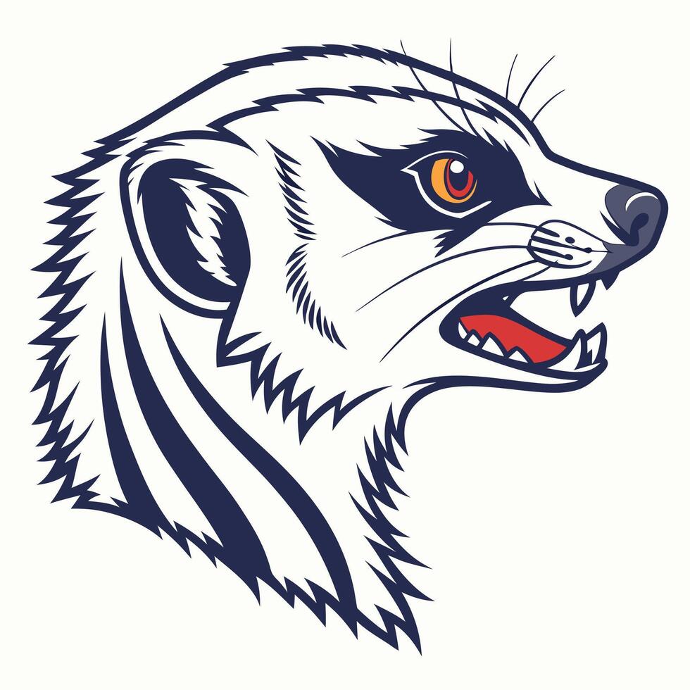 Cartoon Meerkat Head Mascot Illustration vector
