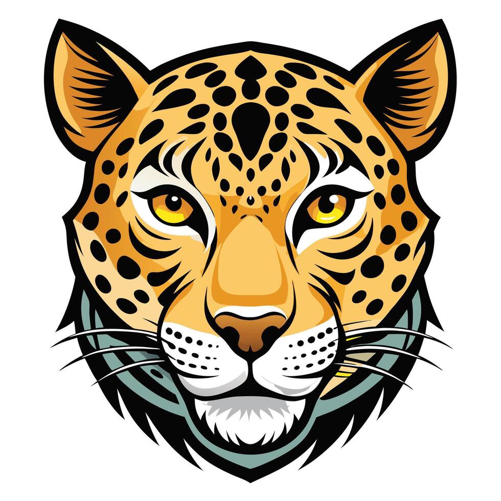 graphic of a stylized jaguar head vector