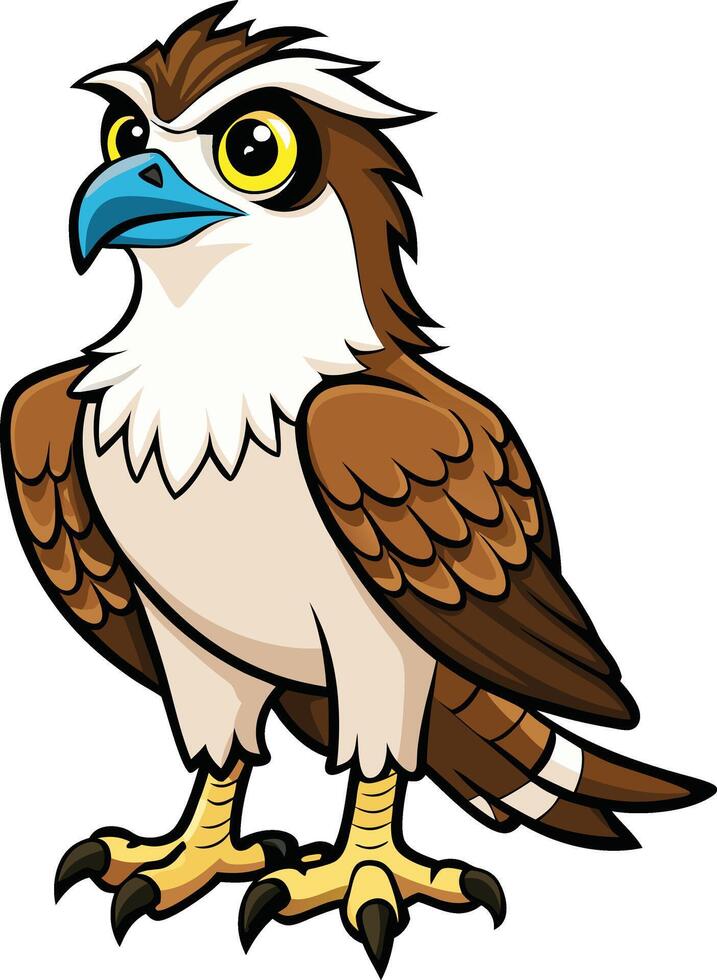 Osprey cartoon illustration graphic style vector